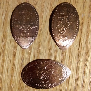 New Hampshire Pressed Pennies: Set of 3 All Copper