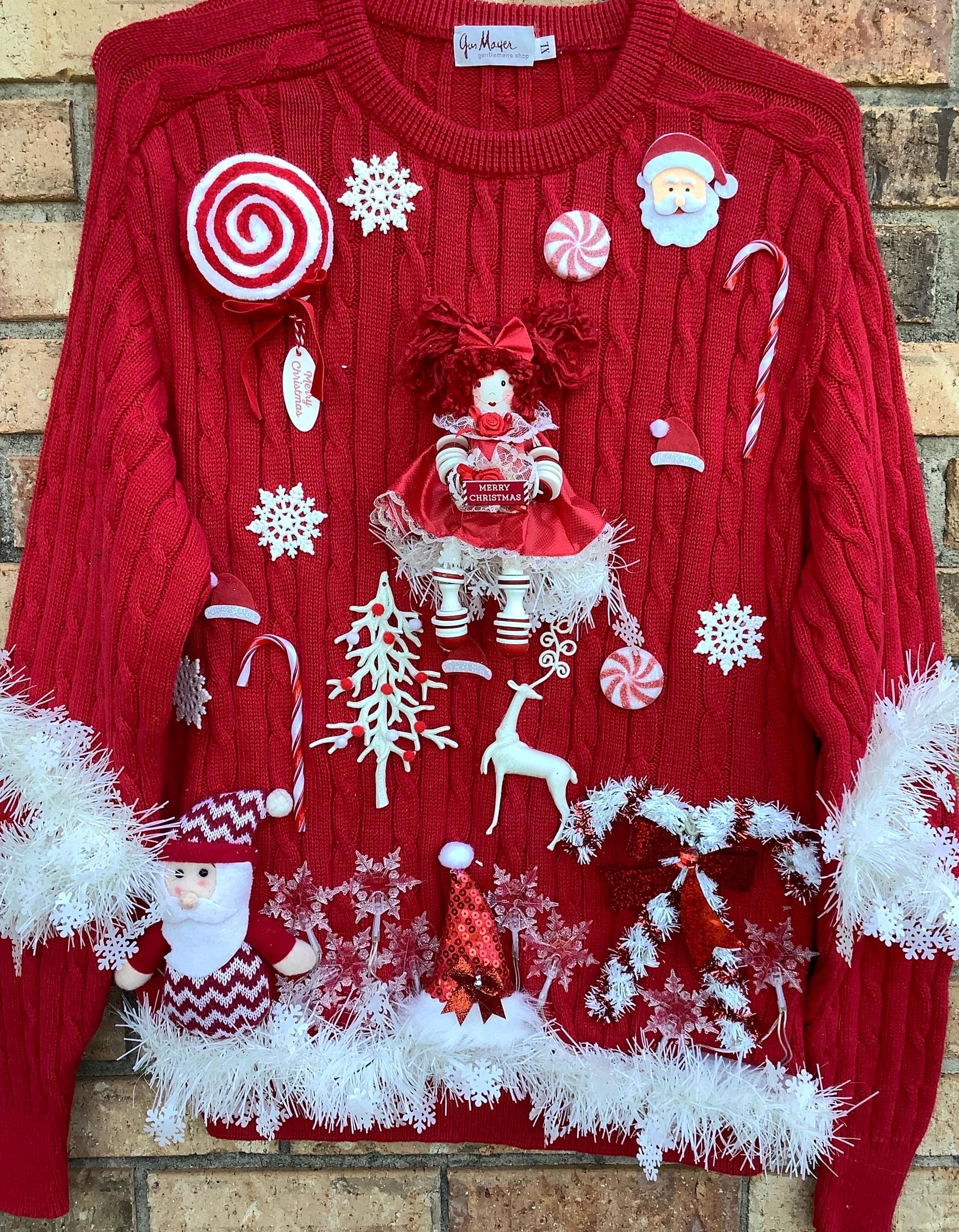 Christmas Jumper Kitschige Weihnachtspullover Herren Lights Up