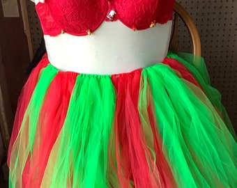 Sexy,One of a Kind,2 piece,Adjustable Skirt,Size 42C top, Tacky Christmas,new