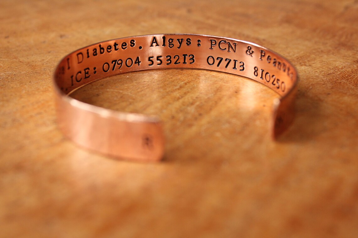 Medical ID Cuff Medical Alert Cuff Medical ID Medical ID Etsy