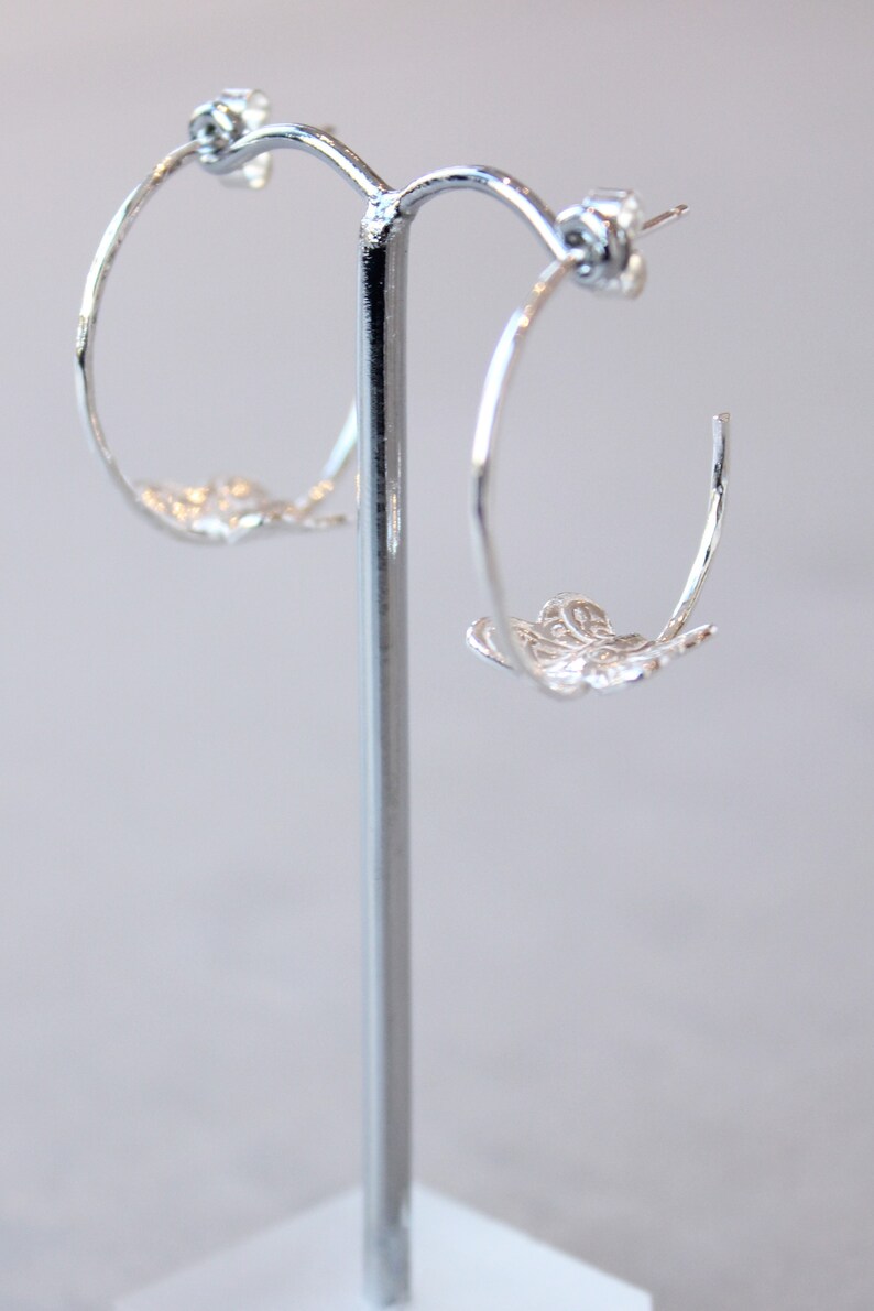 butterfly drop earrings butterfly dangle earrings butterfly hoop earrings Silver butterfly earrings silver butterfly on hoop earrings