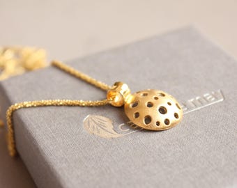 Gold star necklace, gold star pendant, gold pebble necklace, vermeil necklace, vermeil star, gold on silver star, exam gift