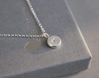 Silver star pendant, tiny star necklace, star pebble, passing exam gift, star necklace, chunky star pendant, teen silver jewellery