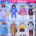 SaLe !! Lot of 6 SEWING PATTERNS. Doll Clothing for 18" Dolls such as The American Girl Dolls. Uncut, Factory Folded