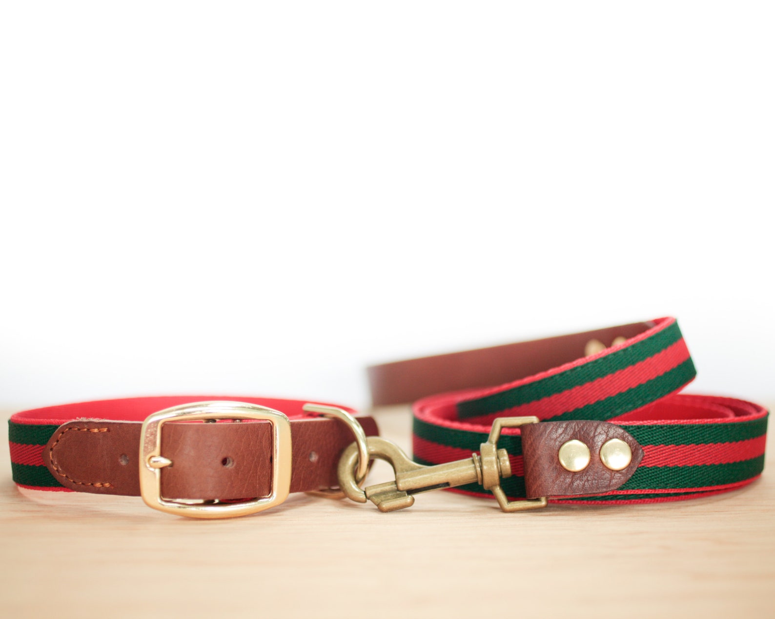Custom Leather Red/Green Dog Collar. Italia 1 Gucci Etsy