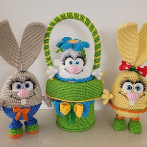 Set of 4 FINISHED Crochet Toys EASTER DECORATION
