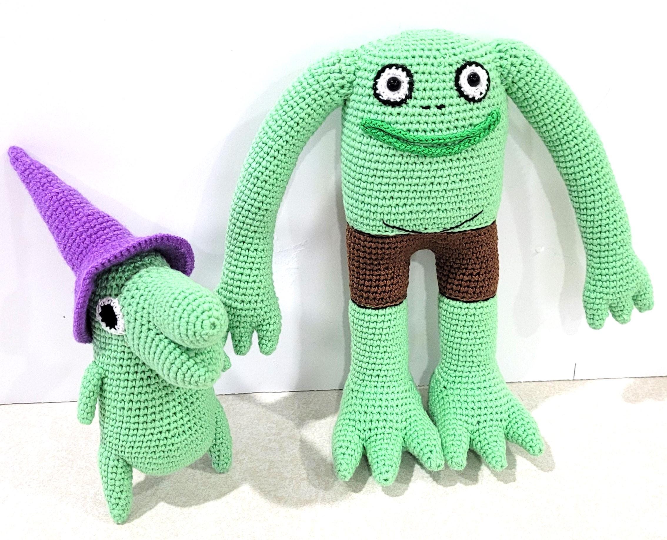 Set of 2 Finished Crochet Mr. FROG & GLEP 