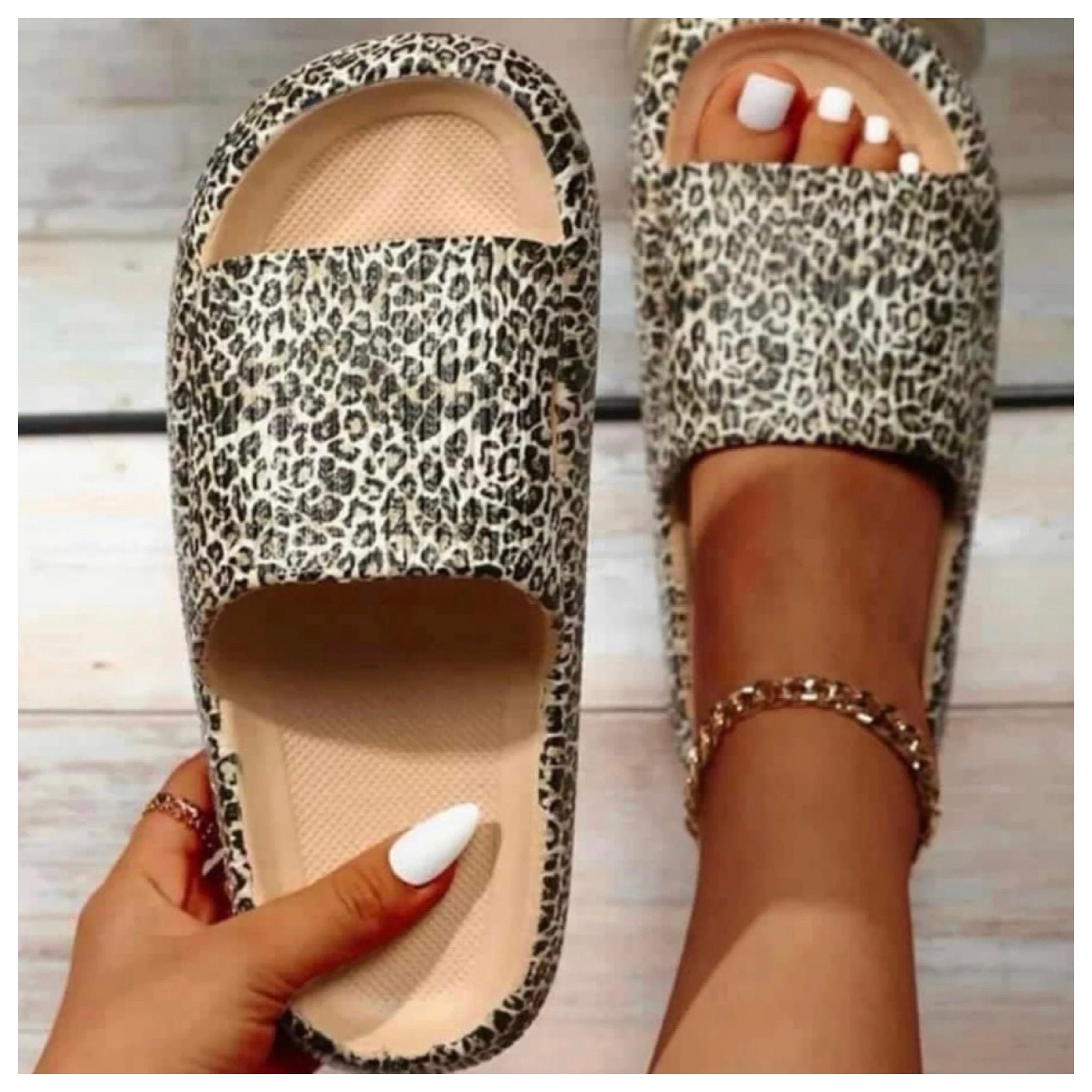Leopard Slides - Etsy