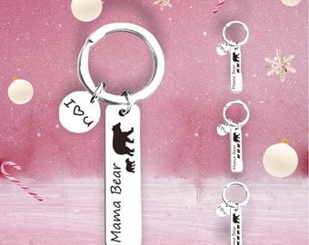 Sale! Adorable Mamma Bear and Cub/s Silver Keychain, Purse Charm!