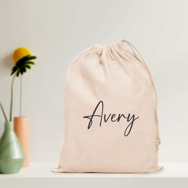 Custom Name Favor Bags, Personalized Cotton Bag, Personalized Wedding Favor Bag, Drawstring Bag,Custom Pouches, Kids Party Favors