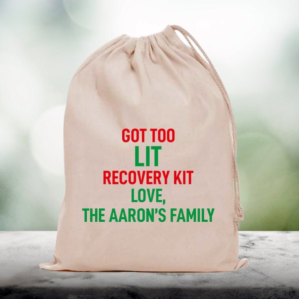 Got Too Lit Recovery Kit/New year recovery kit/Personalized Hangover Kit/Holiday Bachelor orBachelorette Party Favor/Hangover Recovery Kit