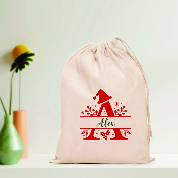Kids Christmas goodie bag, Holiday Party Favor Bags, Holiday Treat Bag, stocking stuffers, Personalized holiday Gift Bag