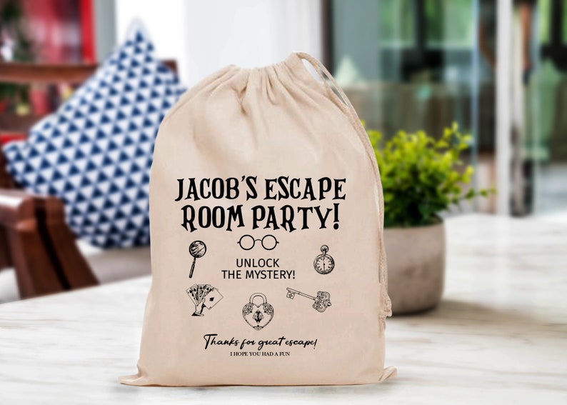 Escape Room Birthday Party Favor Bag Mystery Birthday Gift Etsy