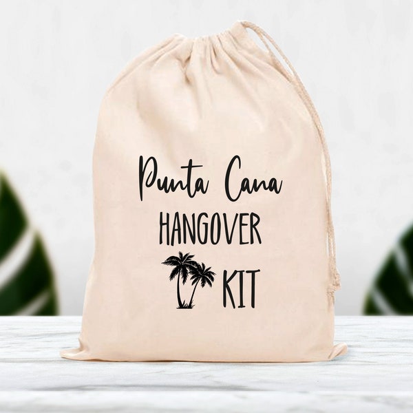 Punta Cana hangover kit/Wedding Recovery Kit/Destination Wedding favor bags/bachelorette party bags/bachelor party/Personalized wedding bags