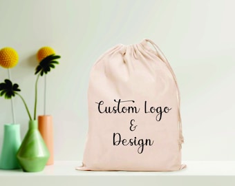 Custom logo favor bags, Personalized Cotton Bag, Personalized Wedding Favor Bag, Drawstring Bag,Custom Pouches, Business Logo Pouch