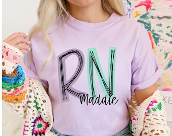 Personalized Nurse Shirt, Gifts for Nurses, RN gift, LPN shirt, Comfort Colors, Gifts for her