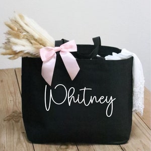 Bridesmaid tote bagbridal party gifts personalized bridesmaid giftsmaid of honor tote bag image 1