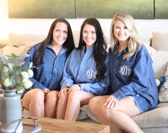 bridesmaids button up shirts