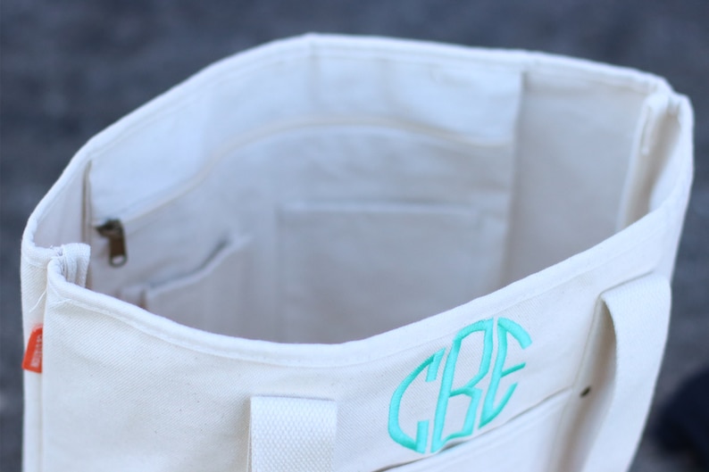 monogrammed tote bag canvas bag christmas gift beach bag bridesmaid tote gifts for her Monogrammed tote bag