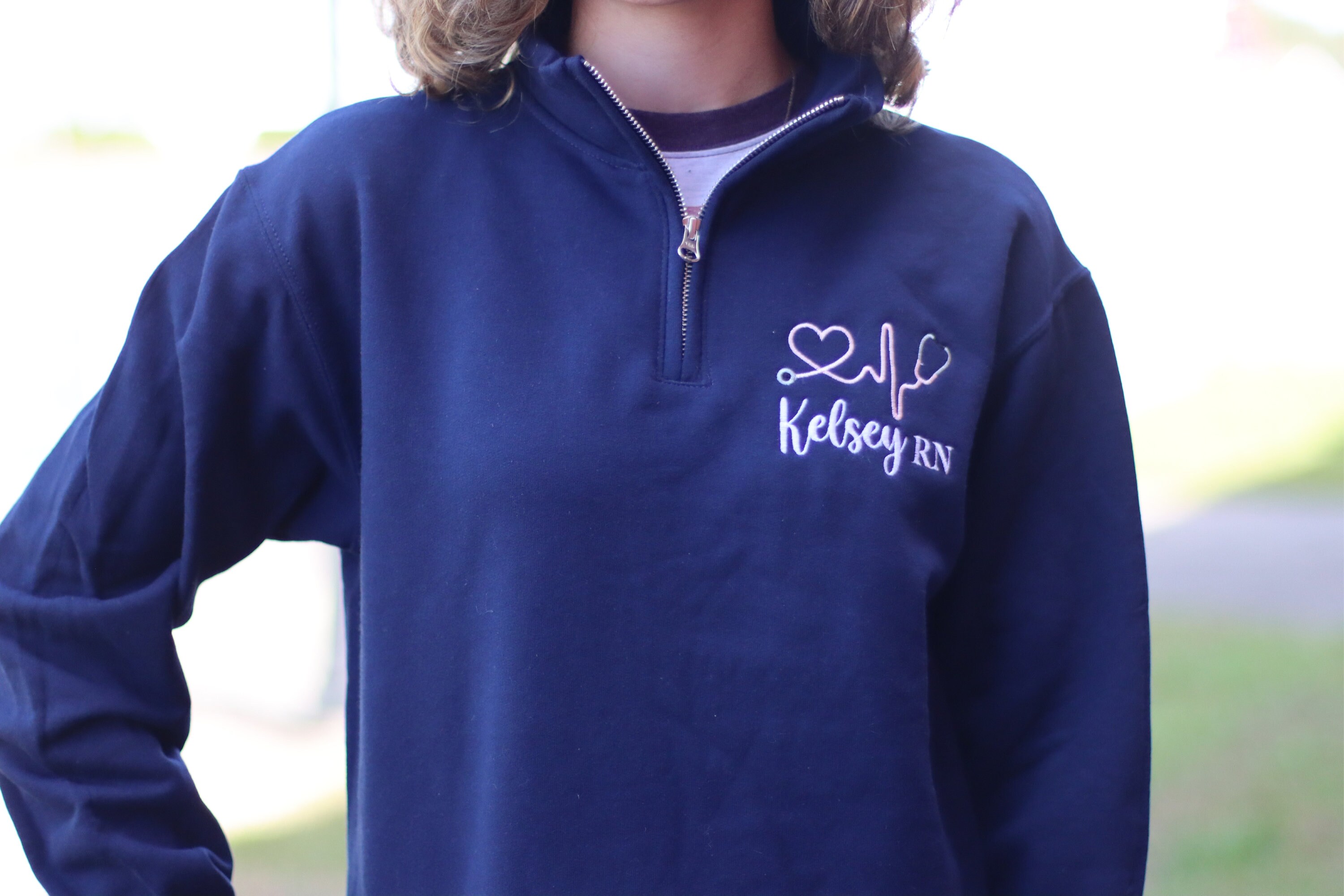 Monogram Quarter Zip - Etsy