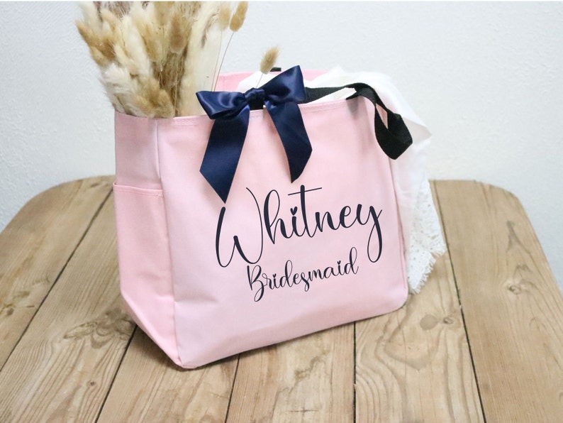 Personalized Bridesmaid Tote Bag, Bridesmaid Gift, Personalized Tote image 4