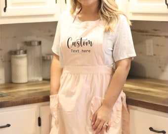 Personalized Kitchen apron, custom apron, mothers day, christmas gifts for her, cooking apron, housewarming gift, engagement shower gift