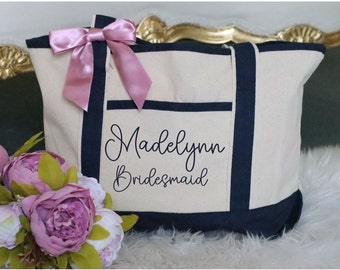 Personalized Bridesmaid Tote Bag, Bridesmaid Gifts, Gifts for Her
