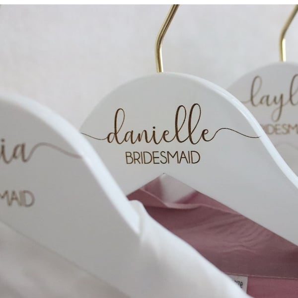 bridesmaid hangers, Personalized engraved Bridesmaid Hangers, Wedding Dress Hanger, Engraved Bridesmaid Hanger