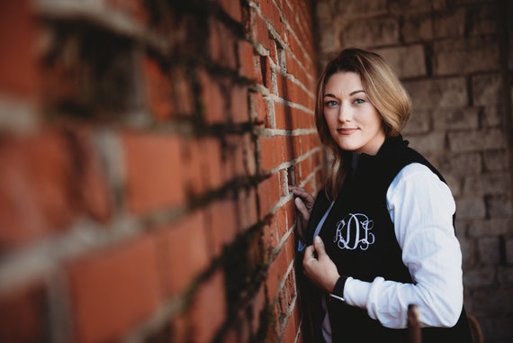 monogrammed vest/ monogrammed fleece vest/ monogram vest/ monogrammed outerwear/ personalized vest/ gifts for her