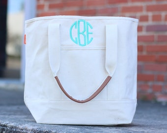 Monogrammed tote bag, beach bag, gifts for her, christmas gift, bridesmaid tote, canvas bag, monogrammed tote bag