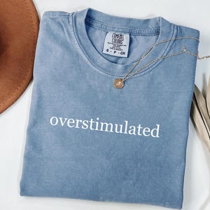 Comfort Colors® Overstimulated Shirt for Mom, Funny Shirt, Unhinged TShirt, Sarcasm Shirt, Trendy Shirt for Women Clothing, Funny TShirt