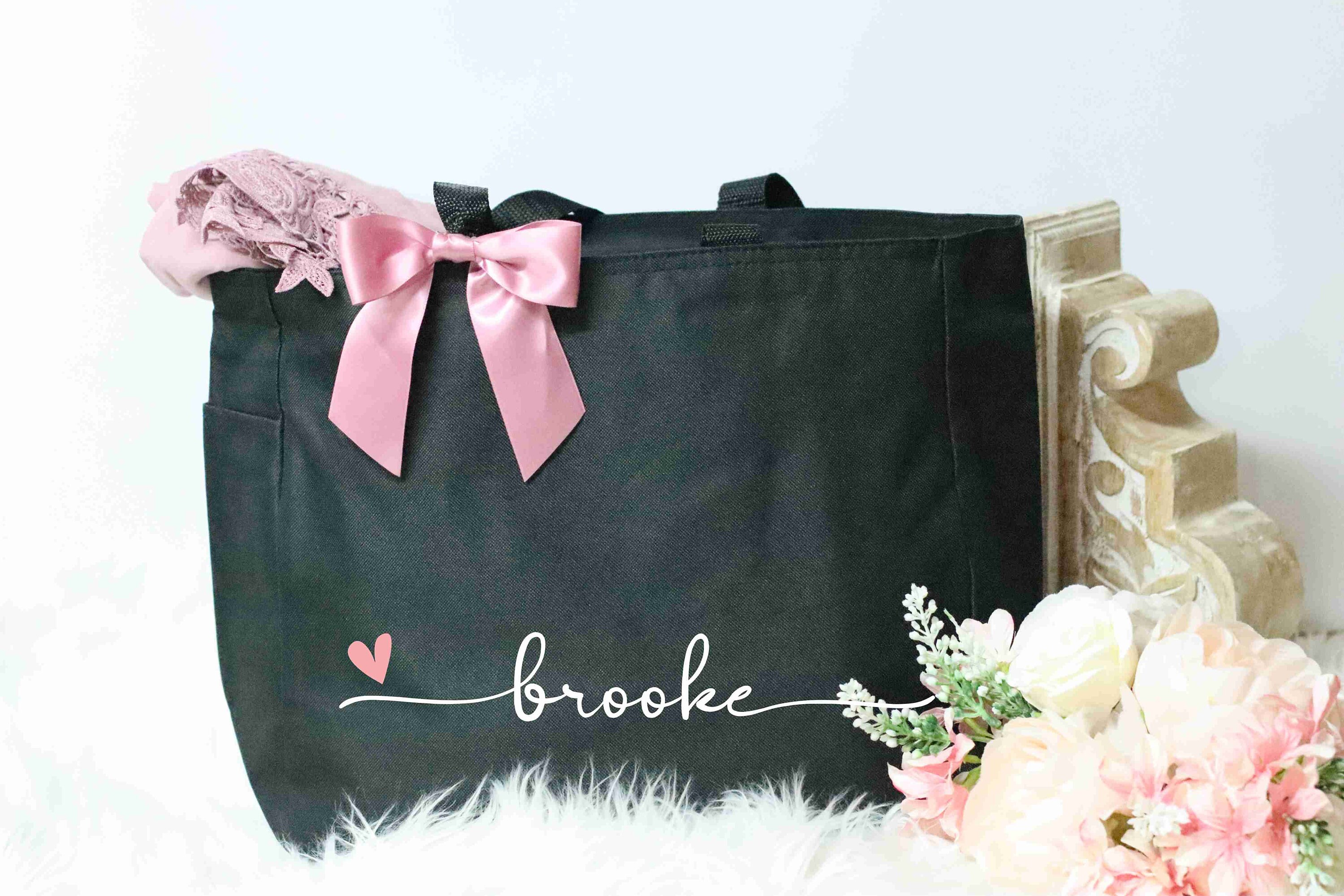 Bridesmaid tote bag, bridesmaid tote, personalized tote, bridal party…