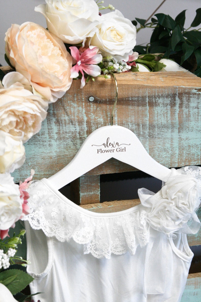 flower girl hanger, childrens hangers, Personalized engraved Bridesmaid Hangers, Wedding Dress Hanger, Engraved Bridesmaid Hanger 