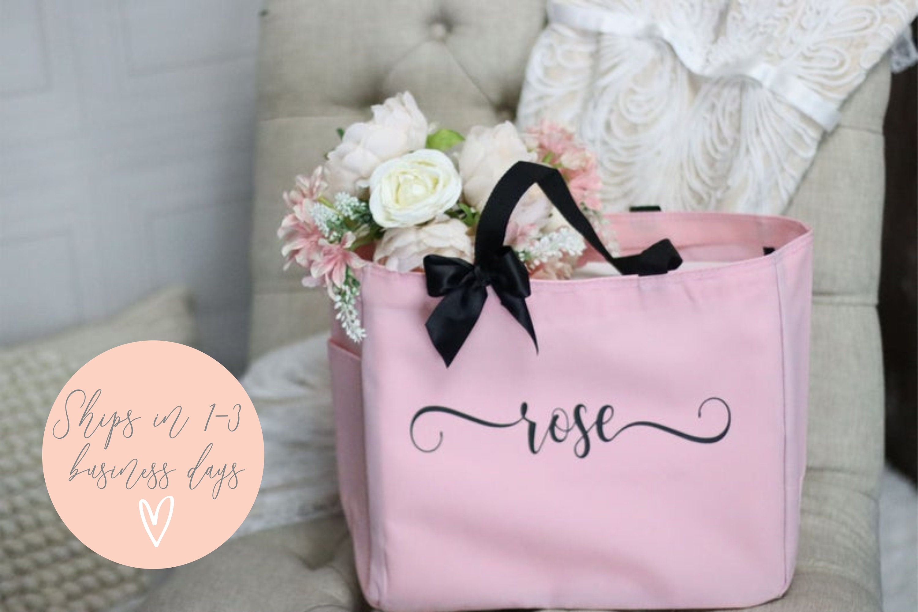Bridesmaid tote bag personalized bridesmaid gift bridesmaid Etsy