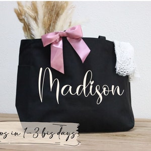 Personalized Bridesmaid Tote Bag, Bridesmaid Gift, Personalized Tote image 5