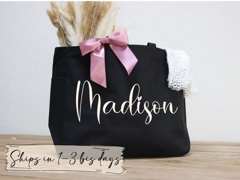 Personalized Bridesmaid Tote Bag, Bridesmaid Gift, Personalized Tote image 5