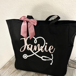 Nurse tote bag, nurse gifts, gifts for nurses, personalized tote bag