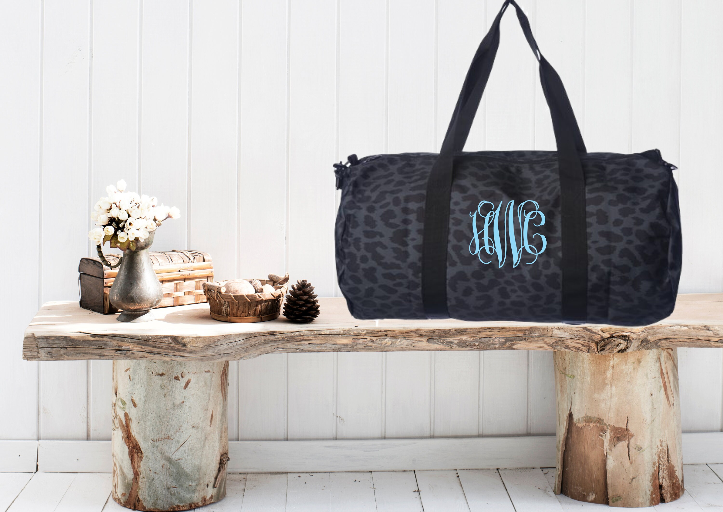 Monogrammed Duffel Bag Personalized Duffle Bag Monogrammed Etsy