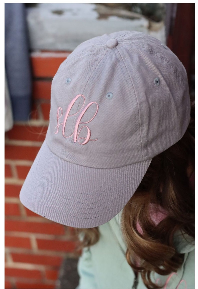 Monogrammed cap, monogrammed hat, personalized cap, monogrammed baseball cap image 2