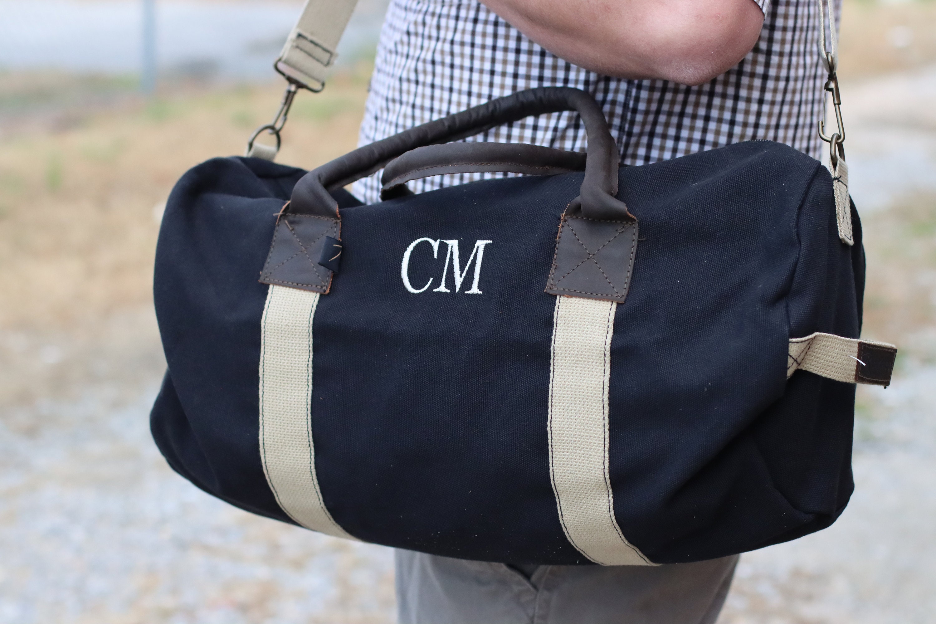 Groomsmen gift monogrammed duffel bag duffle bag | Etsy