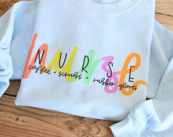 Personalized Nurse Shirt, Custom Nurse Shirt,Registered Nurse Shirt, Nursing School Tee,Nurse Tee,Gift For Nurse,Nurse Sweatshirt,Sweater