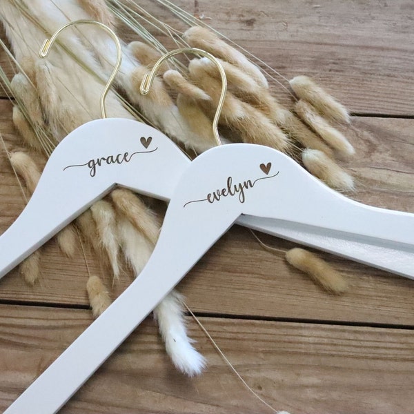 Bridesmaid Hangers, Engraved Hangers, Personalized Wood Hanger, Wedding Hangers, Bride Hanger