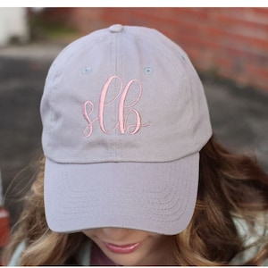 Monogrammed cap, monogrammed hat, personalized cap, monogrammed baseball cap image 1