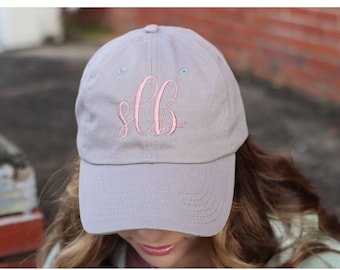 Monogrammed cap, monogrammed hat, personalized cap, monogrammed baseball cap