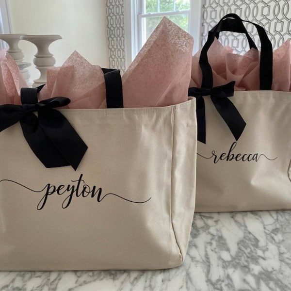 Bridesmaid Tote Bags, Maid of Honor Tote, Personalized Bridesmaid Bags, Bridal Party Bridesmaid Gifts