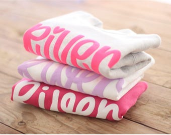 Personalized youth Name Sweater Sweatshirt Puff Text