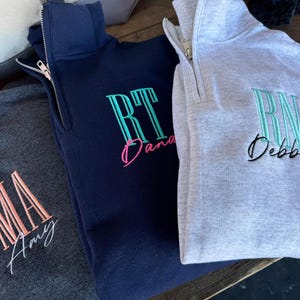 Personalized RN LPN Quarter Zip | CNA Sweatshirt | Custom Sweater for Nurse Graduation Gift | For Her | Embroidered Nurse Sweatshirt