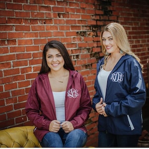Monogrammed Rain Jacket, Personalized Rain Coat, Gifts for her, Embroidered Rain Jacket