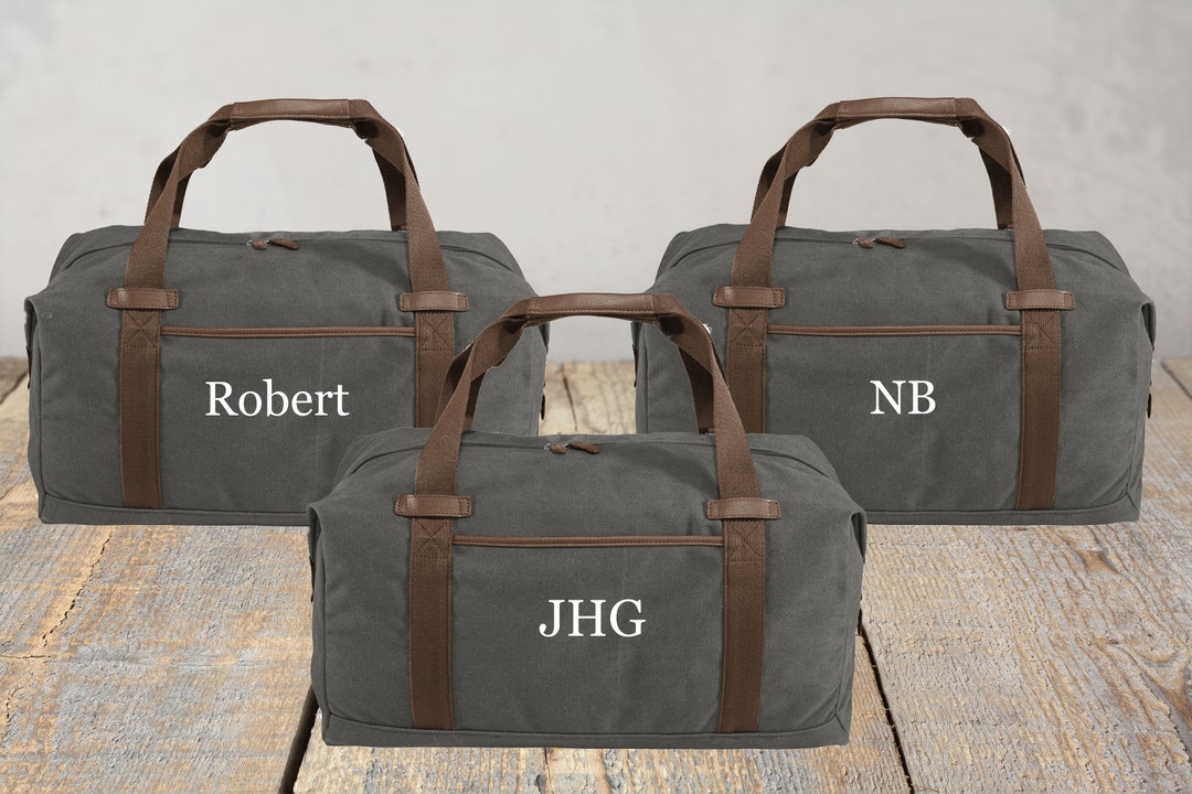 Set of 6 Groomsmen Bags, Groomsmen Gift, Personalized Weekender, Travel Bag, Monogram Duffel Bag
