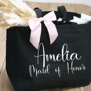 Personalized Bridesmaid Tote Bag, Bridesmaid Gift, Personalized Tote image 2